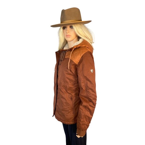 KÜHL CELESTE Sherpa-Lined Feild Jacket Women's Large Mocha Rust NWT MSRP$199 - Picture 7 of 16